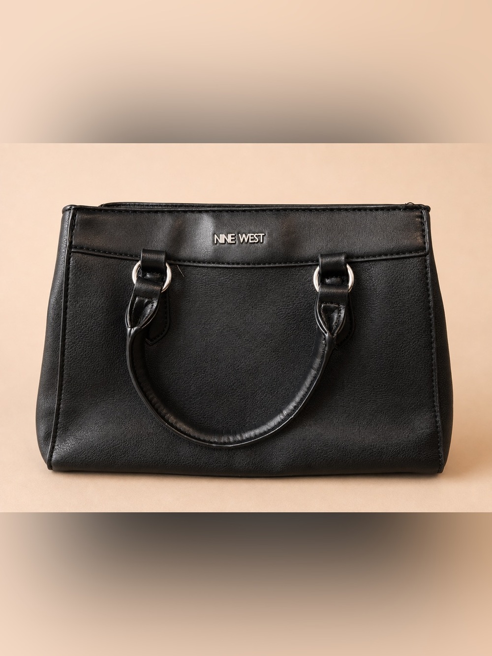 Nine West Black Satchel Crossbody Handbag